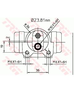 TRW BWK224 - Cilindretto freno