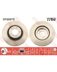 TRW DF6697S - Discofreno