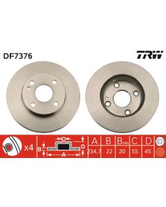 TRW DF7376 - Discofreno