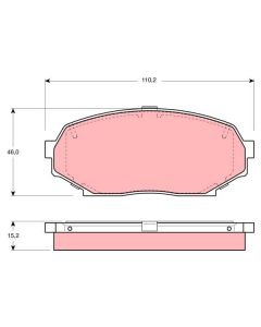 TRW GDB1028 - Kit pastiglie freno, Freno a disco