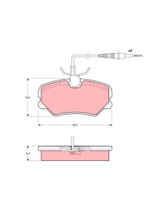 TRW GDB1039 - Kit pastiglie freno, Freno a disco