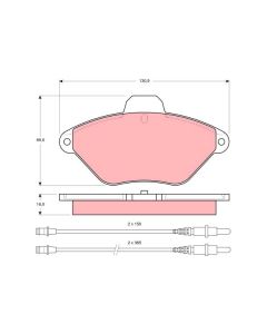 TRW GDB1102 - Kit pastiglie freno, Freno a disco