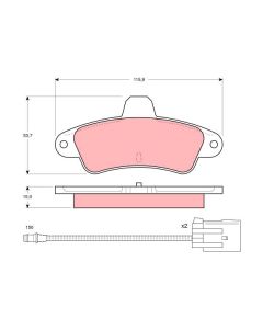 TRW GDB1112 - Kit pastiglie freno, Freno a disco