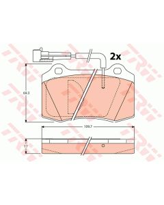 TRW GDB1191 - Kit pastiglie freno, Freno a disco