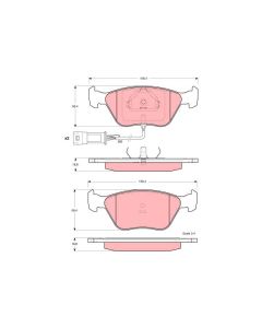 TRW GDB1192 - Kit pastiglie freno, Freno a disco