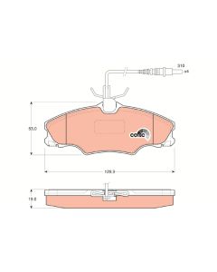 TRW GDB1193 - Kit pastiglie freno, Freno a disco