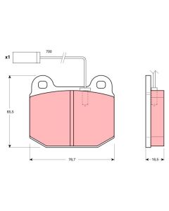 TRW GDB1253 - Kit pastiglie freno, Freno a disco