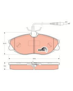 TRW GDB1259 - Kit pastiglie freno, Freno a disco