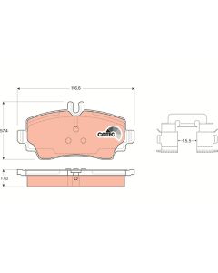 TRW GDB1292 - Kit pastiglie freno, Freno a disco