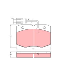 TRW GDB1356 - Kit pastiglie freno, Freno a disco