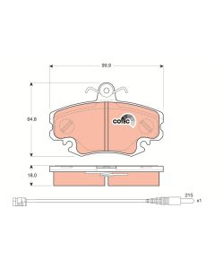 TRW GDB1465 - Kit pastiglie freno, Freno a disco