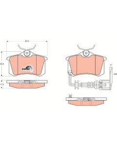 TRW GDB1475 - Kit pastiglie freno, Freno a disco