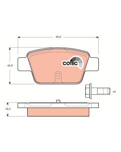 TRW GDB1485 - Kit pastiglie freno, Freno a disco
