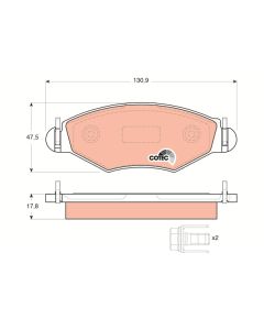 TRW GDB1500 - Kit pastiglie freno, Freno a disco