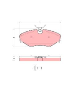 TRW GDB1574 - Kit pastiglie freno, Freno a disco