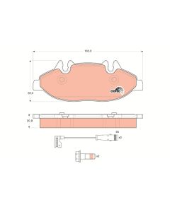 TRW GDB1600 - Kit pastiglie freno, Freno a disco