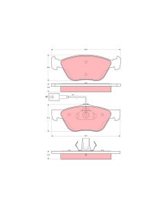 TRW GDB1602 - Kit pastiglie freno, Freno a disco