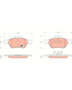 TRW GDB1687 - Kit pastiglie freno, Freno a disco