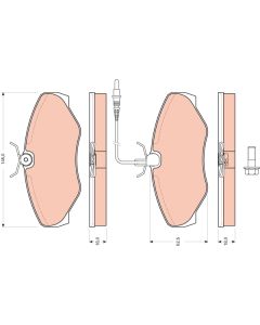 TRW GDB1760 - Kit pastiglie freno, Freno a disco