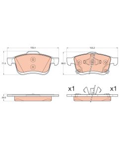 TRW GDB2060 - Kit pastiglie freno, Freno a disco