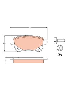 TRW GDB2082 - Kit pastiglie freno, Freno a disco