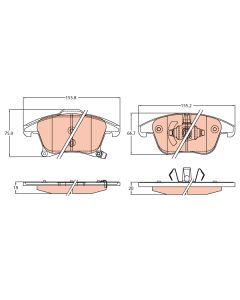 TRW GDB2092 - Kit pastiglie freno, Freno a disco