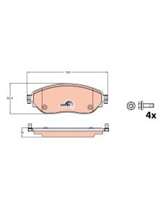 TRW GDB2096 - Kit pastiglie freno, Freno a disco