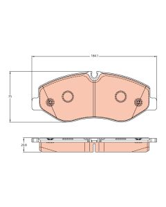 TRW GDB2103 - Kit pastiglie freno, Freno a disco