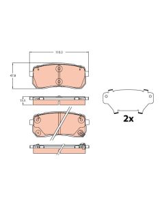 TRW GDB2112 - Kit pastiglie freno, Freno a disco