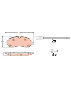 TRW GDB2117 - Kit pastiglie freno, Freno a disco