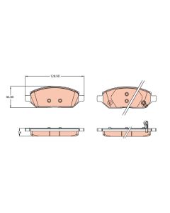 TRW GDB2135 - Kit pastiglie freno, Freno a disco