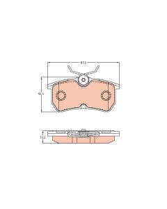 TRW GDB2140 - Kit pastiglie freno, Freno a disco