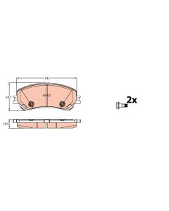 TRW GDB2152 - Kit pastiglie freno, Freno a disco