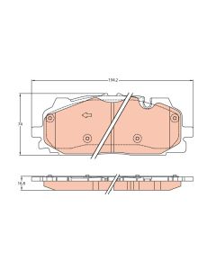 TRW GDB2158 - Kit pastiglie freno, Freno a disco