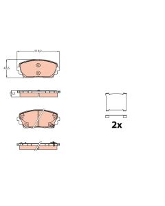 TRW GDB2160 - Kit pastiglie freno, Freno a disco