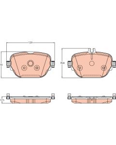 TRW GDB2191 - Kit pastiglie freno, Freno a disco