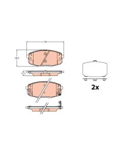 TRW GDB2192 - Kit pastiglie freno, Freno a disco
