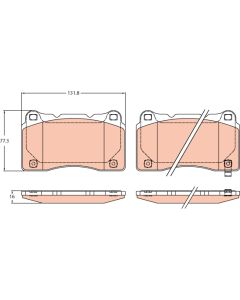 TRW GDB2237 - Kit pastiglie freno, Freno a disco