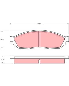 TRW GDB254 - Kit pastiglie freno, Freno a disco