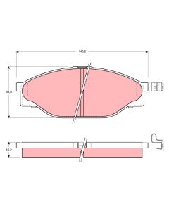 TRW GDB3109 - Kit pastiglie freno, Freno a disco