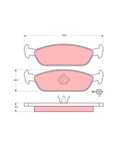 TRW GDB3112 - Kit pastiglie freno, Freno a disco