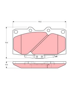 TRW GDB3131 - Kit pastiglie freno, Freno a disco