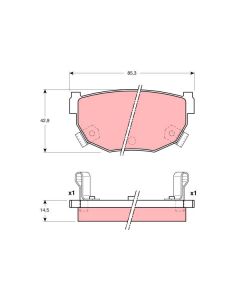 TRW GDB3143 - Kit pastiglie freno, Freno a disco