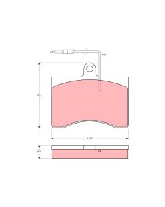 TRW GDB314 - Kit pastiglie freno, Freno a disco