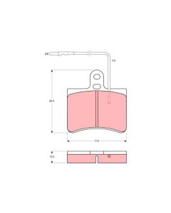TRW GDB315 - Kit pastiglie freno, Freno a disco