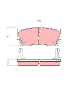 TRW GDB3183 - Kit pastiglie freno, Freno a disco
