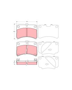 TRW GDB3219 - Kit pastiglie freno, Freno a disco