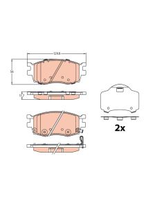 TRW GDB3226 - Kit pastiglie freno, Freno a disco