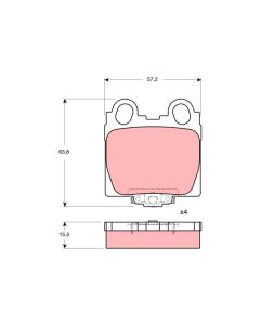 TRW GDB3233 - Kit pastiglie freno, Freno a disco
