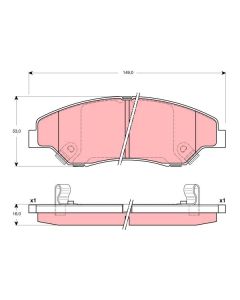 TRW GDB3241 - Kit pastiglie freno, Freno a disco